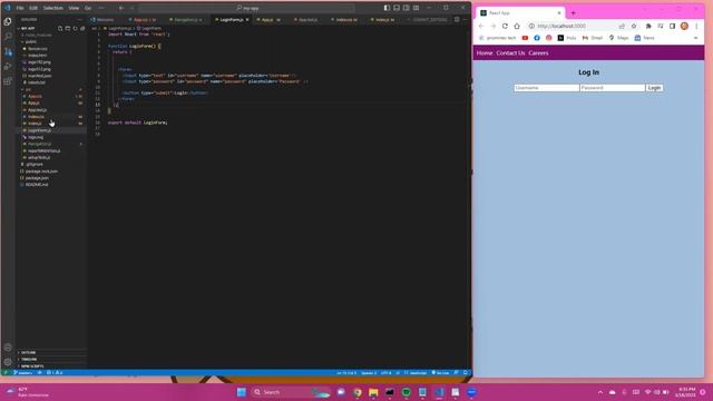 React js Login form смотреть онлайн