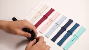 Ремешок силиконовый 20mm с застежкой как у Apple Watch