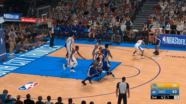 2012 OKC Thunder vs. 2019 Golden State Warriors [NBA 2K Simulation] смотреть онлайн