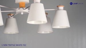 Люстра L1494 TEXTILE WHITE Lamplandia