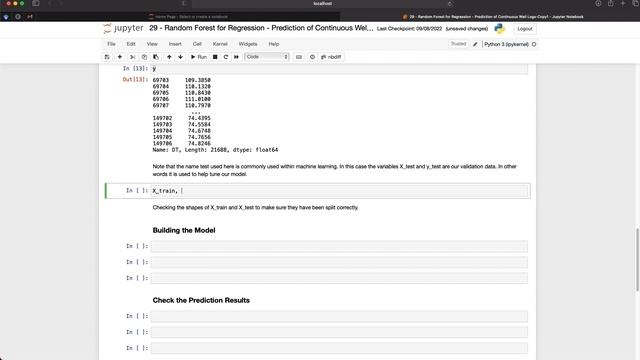 Random Forest Regression Machine Learning - Well Log Prediction for Petrophysics