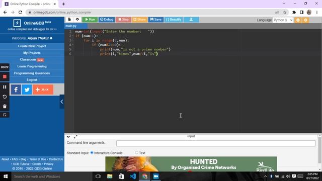 check Prime number in python