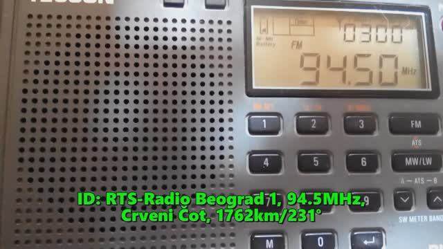 21.06.2020 10:16UTC, [Es], Radio Beograd 1, Сербия, 94.5МГц, 1762км