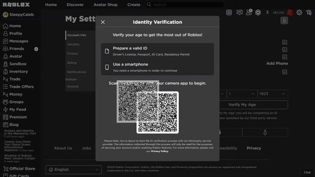 So Roblox... You have a ID verification? смотреть онлайн