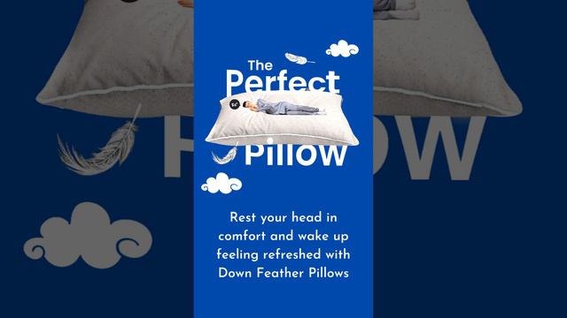 Rest your head in comfort and wake up feeling refreshed with Down Feather Pillows