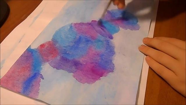 Как нарисовать космос акварелью #1 смотреть онлайн