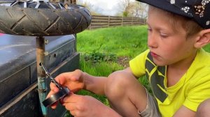 Дети и Машина. Диана и Даня, Милан играют в автосервис, прокачка прицепа. Манкиту Истории