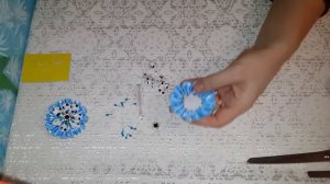 Заколки Канзаши из репсовых лент.