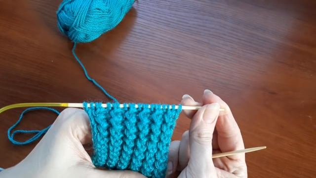 Узор спицами. Французская резинка. смотреть онлайн