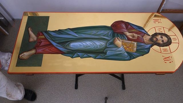 Покрытие олифой иконы Иисуса Христа смотреть онлайн