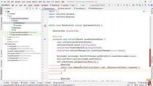 Retrofit2 Android Studio ( 1 ) - Get Request From Server | Recyclerview  - Android Studio Tutorial