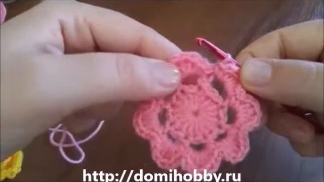 цветок крючком