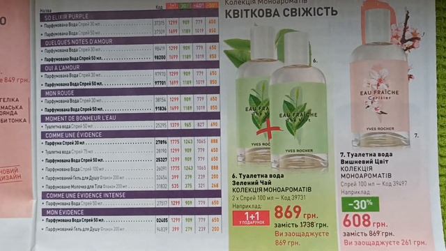 Обновленный бланк почтовой рассылки ко дню рождения, Ив Роше, Yves Rocher ноябрь 2021