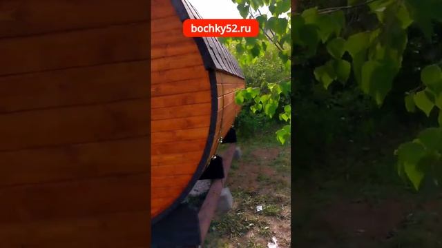 Баня-бочка Комфорт "Эко" Видео от сборщиков прямо с участка.
