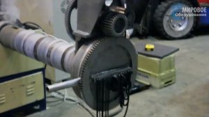 Однокаскадный гранулятор в работе на полипропиленовых ящиках