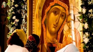 Духовная песнь "Пред Девою Святою" - поют монахи монастыря Ущелья Мариамполь