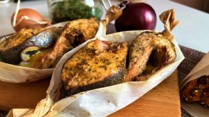 Рыба в лодочке - горбуша с овощами. Простая и полезная еда.