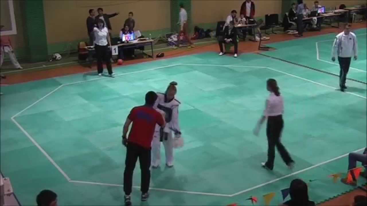 Taekwondo WTF. VIII Первенство Кубок Главы г. Дзержинский. 05.04.2015. Миронова-Агафонова.