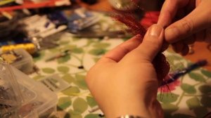 Хвост из люрекса для тройника