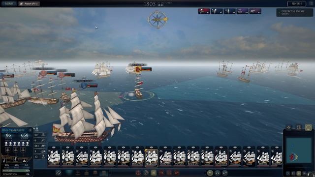 Ultimate Admiral: Age of Sail Released Battle of Trafalgar British Campaign Gameplay 34 смотреть онлайн