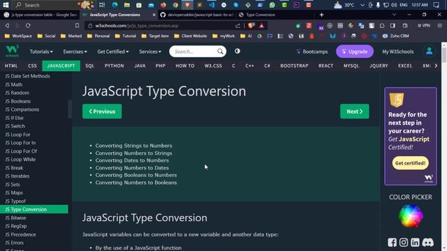 JavaScript Full Course In Bangla 2023 | Type Conversion | Episode -19 | By [ST SABBIR]