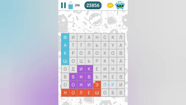 Филворды: Поиск слов (уровни 296 - 300) смотреть онлайн