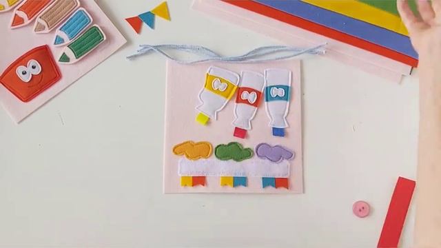 Книжка из фетра "Краски" смотреть онлайн