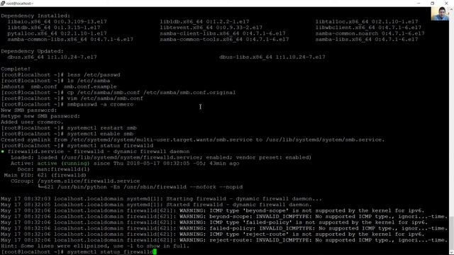 CentOS 7 - Install Samba Server and Add a New User смотреть онлайн