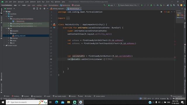 How to Validate Name Input Field in Android Studio Kotlin