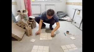Как клеить плитку 10х10 см