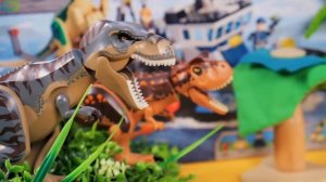 БАРИОНИКС АТАКУЕТ! LEGO МИР ЮРСКОГО ПЕРИОДА И ПАПА БОБ - НОВОЕ ВИДЕО JURASSIC WORLD НА ПАПА РОБ ШОУ
