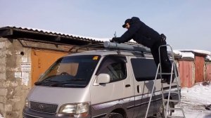 Установка маркизы на машину