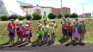 Флешмоб "Светофор". С детьми МБОУ СОШ "Гармония г.Можайска". Летний лагерь в июне 2018г.