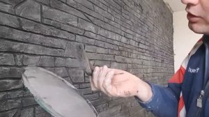 покраска штукатурки под дикий камень.. часть вторая первая часть как сделать дикий камень
