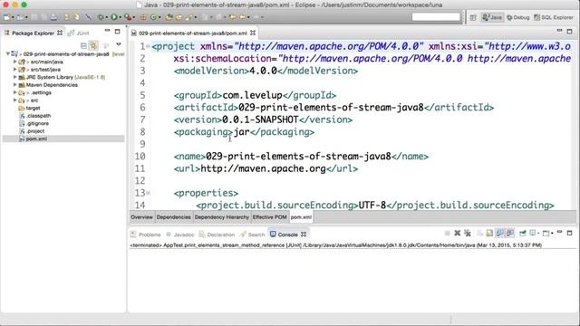 Screencast #29: Print elements in a stream смотреть онлайн