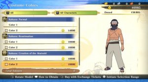 All 841 Costumes & Alternate Colors + Accessories! Naruto X Boruto Ultimate Ninja Storm Connections