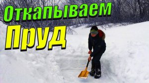 Мой пруд в марте 2021! [Откапываем пруд и готовим материал для мостика]