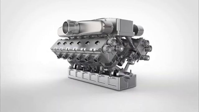 Ferrari V12 Engine Low-poly 3D model 3D print model смотреть онлайн