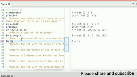 Sets in python | all operations with sets| python for beginners