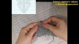 Вязание пухового платка цельновязаной каймой и 4-мя углами. Часть 1