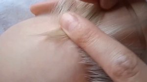 Прошивка волос кукле реборн по одному волоску.