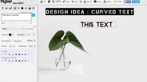 Create curved text with Picfont