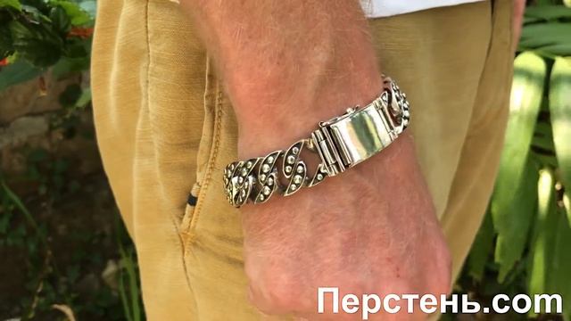 Браслет мужской из серебра 925 пробы плетение смотреть онлайн