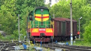 Маневровый ЧМЭ3-4338 на маневровых работах. Станция Иваново