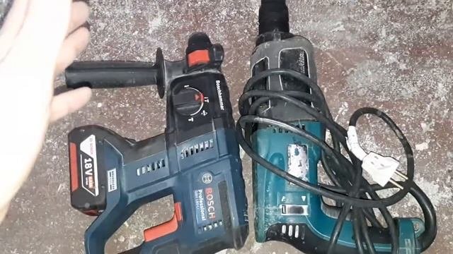 Сравнение сетевого и аккумуляторного перфоратора