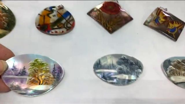 Кулоны и броши на перламутре!Авторские работы! смотреть онлайн