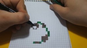 Рисуем по клеточкам-ЯЙЦО КРИПЕРА из MINECRAFT(minecraft egg CREEPER)PIXEL ART