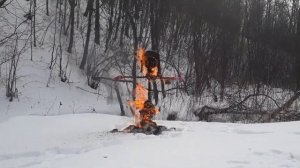 Сжигаем чучело в школе.Прощай масленица!!!😔