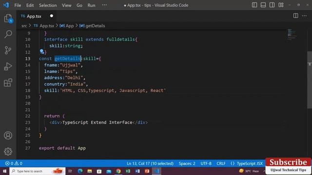 Using TypeScript with React Part - 2 ? Extend Interface with functional component