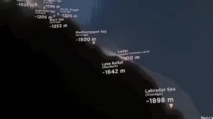 Наглядно о том, насколько глубокий Тихий океан